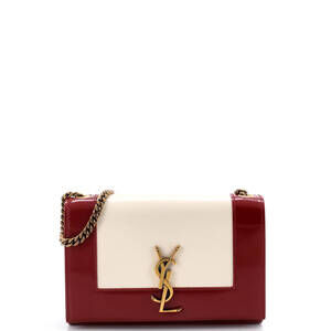 Saint Laurent Small Classic Monogram Crossbody Bag Leather and Patent